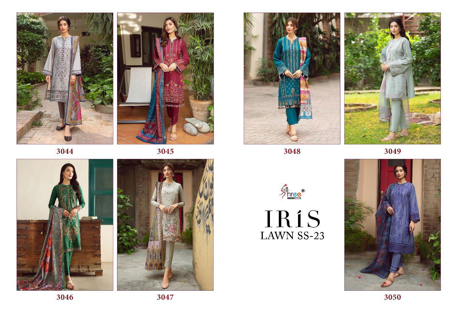 Iris Lawn Ss 23 By Shree 3044-3050 Pakistani Suit Catalog